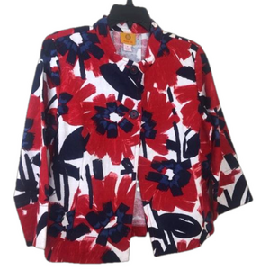 EUC Ruby Rd. Floral Jacket multi colors. Sz 8.